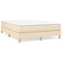 Cama box spring con colchón tela color crema 140x190 cm de vidaXL, Camas y somieres - Ref: Foro24-3144172, Precio: 358,79 €, ...
