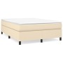 Cama box spring con colchón tela color crema 140x190 cm de vidaXL, Camas y somieres - Ref: Foro24-3144420, Precio: 377,73 €, ...