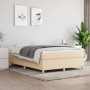 Cama box spring con colchón tela color crema 140x190 cm de vidaXL, Camas y somieres - Ref: Foro24-3144519, Precio: 383,91 €, ...