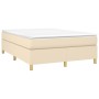 Cama box spring con colchón tela color crema 140x190 cm de vidaXL, Camas y somieres - Ref: Foro24-3144519, Precio: 383,91 €, ...