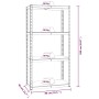 Estantería 4 niveles 3 uds acero y contrachapada gris antracita de vidaXL, Estanterías industriales - Ref: Foro24-3154141, Pr...