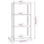Estantería 4 niveles 4 uds acero y contrachapada gris antracita de vidaXL, Estanterías industriales - Ref: Foro24-3154142, Pr...