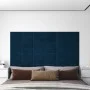 Wandpaneele 12 Stück blaues Kunstleder 30x15 cm 0,54 m² von vidaXL, Wandverkleidung - Ref: Foro24-343778, Preis: 31,88 €, Rab...