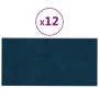 Wandpaneele 12 Stück blaues Kunstleder 30x15 cm 0,54 m² von vidaXL, Wandverkleidung - Ref: Foro24-343778, Preis: 31,88 €, Rab...