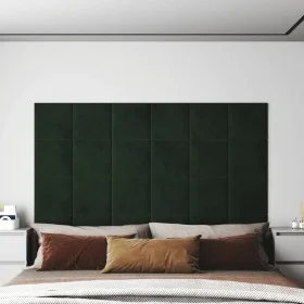 Wandpaneele 12 Stück dunkelgrüner Samt 30x30 cm 1,08m² von vidaXL, Wandverkleidung - Ref: Foro24-343809, Preis: 44,09 €, Raba...