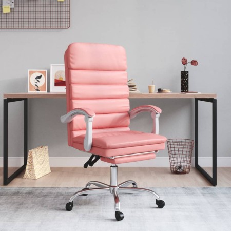 Silla de oficina reclinable masaje cuero sintético rosa de vidaXL, Sillas de oficina - Ref: Foro24-349731, Precio: 120,75 €, ...