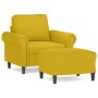 Sillón con taburete terciopelo amarillo 60 cm en Sofás | Comprar online en Foru.es