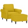Sillón con taburete terciopelo amarillo 60 cm en Sofás | Comprar online en Foru.es