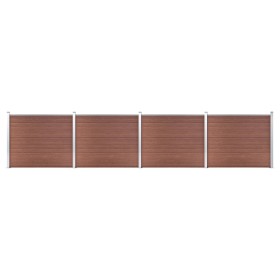 Set de panel de valla WPC marrón 699x146 cm de vidaXL, Paneles de vallas - Ref: Foro24-3070453, Precio: 996,56 €, Descuento: %