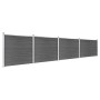 Set de paneles de valla WPC negro 699x146 cm de vidaXL, Paneles de vallas - Ref: Foro24-3070461, Precio: 770,03 €, Descuento: %