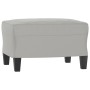 Sillón con taburete tela de microfibra gris claro 60 cm en Sofás | Comprar online en Foru.es