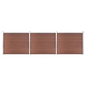 Set de panel de valla WPC marrón 526x146 cm de vidaXL, Paneles de vallas - Ref: Foro24-3070452, Precio: 871,62 €, Descuento: %