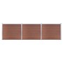Set de panel de valla WPC marrón 526x146 cm de vidaXL, Paneles de vallas - Ref: Foro24-3070452, Precio: 783,38 €, Descuento: %