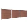 Set de panel de valla WPC marrón 526x146 cm de vidaXL, Paneles de vallas - Ref: Foro24-3070452, Precio: 871,62 €, Descuento: %