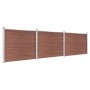 Set de panel de valla WPC marrón 526x146 cm de vidaXL, Paneles de vallas - Ref: Foro24-3070452, Precio: 783,38 €, Descuento: %
