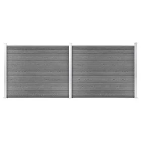 Gray WPC Fence Panel Set 353x146 cm by vidaXL, fence panels - Ref: Foro24-3070455, Price: 447,80 €, Discount: %