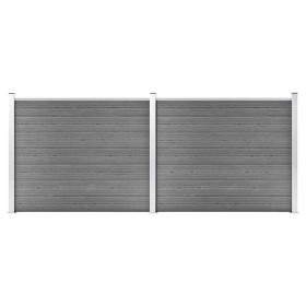 Set de panel de valla WPC gris 353x146 cm de vidaXL, Paneles de vallas - Ref: Foro24-3070455, Precio: 412,43 €, Descuento: %