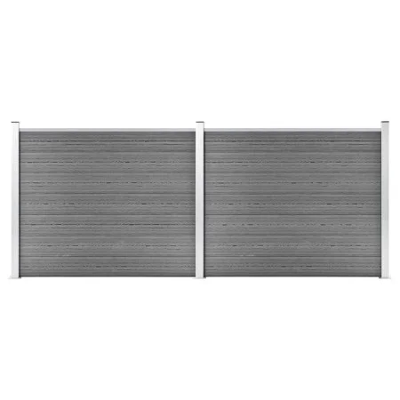Gray WPC Fence Panel Set 353x146 cm by vidaXL, fence panels - Ref: Foro24-3070455, Price: 447,80 €, Discount: %