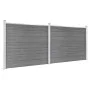 Gray WPC Fence Panel Set 353x146 cm by vidaXL, fence panels - Ref: Foro24-3070455, Price: 447,80 €, Discount: %