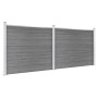 Set de panel de valla WPC gris 353x146 cm de vidaXL, Paneles de vallas - Ref: Foro24-3070455, Precio: 412,43 €, Descuento: %