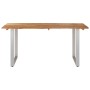 Mesa de comedor de madera maciza de acacia 154x80x76 cm de vidaXL, Mesas de cocina y de comedor - Ref: Foro24-286477, Precio:...