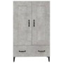 Aparador de madera contrachapada gris hormigón 70x31x115 cm de vidaXL, Aparadores - Ref: Foro24-812577, Precio: 92,32 €, Desc...