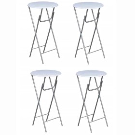 Mesas altas plegables 4 unidades MDF blancas de vidaXL, Mesas plegables - Ref: Foro24-60650, Precio: 198,66 €, Descuento: %