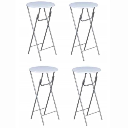 Mesas altas plegables 4 unidades MDF blancas de vidaXL, Mesas plegables - Ref: Foro24-60650, Precio: 198,66 €, Descuento: %