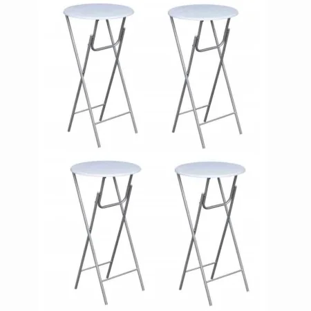 Mesas altas plegables 4 unidades MDF blancas de vidaXL, Mesas plegables - Ref: Foro24-60650, Precio: 178,29 €, Descuento: %