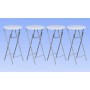 Mesas altas plegables 4 unidades MDF blancas de vidaXL, Mesas plegables - Ref: Foro24-60650, Precio: 198,66 €, Descuento: %