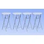 Mesas altas plegables 4 unidades MDF blancas de vidaXL, Mesas plegables - Ref: Foro24-60650, Precio: 178,29 €, Descuento: %