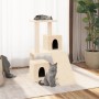 Rascador para gatos con postes de sisal color crema 82 cm en Mobiliario para gatos | Comprar online en Foru.es