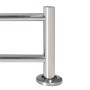 Toallero de acero inoxidable 2 tubos de vidaXL, Toalleros - Ref: Foro24-140335, Precio: 25,10 €, Descuento: %