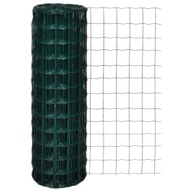 Set de euro valla acero verde 25x1,2 m de vidaXL, Paneles de vallas - Ref: Foro24-140580, Precio: 84,81 €, Descuento: %