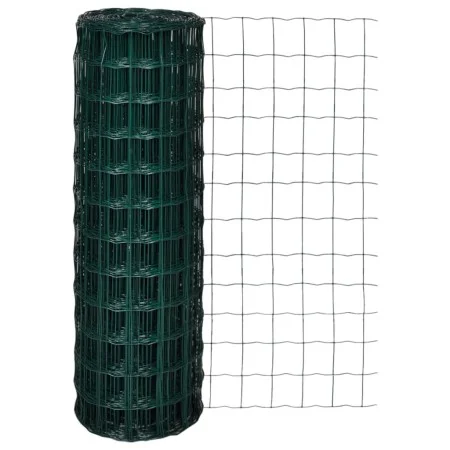 Set de euro valla acero verde 25x1,2 m de vidaXL, Paneles de vallas - Ref: Foro24-140580, Precio: 74,61 €, Descuento: %