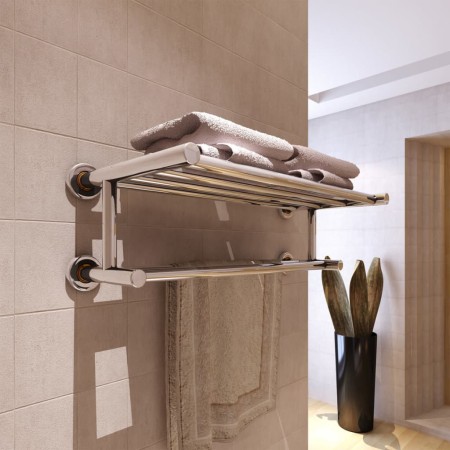 Toallero de acero inoxidable 6 tubos de vidaXL, Toalleros - Ref: Foro24-140334, Precio: 28,28 €, Descuento: %