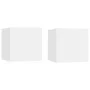 Muebles de pared para TV 2 uds blanco 30,5x30x30 cm de vidaXL, Muebles TV - Ref: Foro24-804482, Precio: 49,96 €, Descuento: %