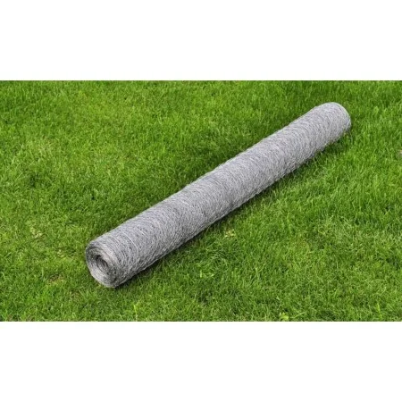 Silver galvanized steel wire mesh 25x0.5 m by vidaXL, fence panels - Ref: Foro24-140416, Price: 25,11 €, Discount: %