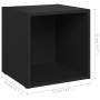 Muebles para TV 4 uds madera contrachapada negro 37x35x37 cm de vidaXL, Muebles TV - Ref: Foro24-805503, Precio: 54,41 €, Des...
