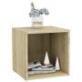 Muebles de TV 4uds madera contrachapada roble Sonoma 37x35x37cm de vidaXL, Muebles TV - Ref: Foro24-805509, Precio: 60,26 €, ...