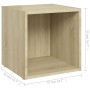 Muebles de TV 4uds madera contrachapada roble Sonoma 37x35x37cm de vidaXL, Muebles TV - Ref: Foro24-805509, Precio: 60,26 €, ...