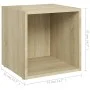 Muebles de TV 4uds madera contrachapada roble Sonoma 37x35x37cm de vidaXL, Muebles TV - Ref: Foro24-805509, Precio: 59,52 €, ...