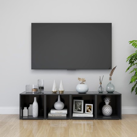 Muebles para TV 4 uds madera contrachapada gris 37x35x37 cm de vidaXL, Muebles TV - Ref: Foro24-805506, Precio: 51,18 €, Desc...