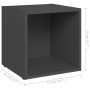 Muebles para TV 4 uds madera contrachapada gris 37x35x37 cm de vidaXL, Muebles TV - Ref: Foro24-805506, Precio: 51,18 €, Desc...