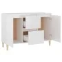 Aparador de madera de ingeniería blanco brillante 101x35x70 cm by vidaXL, Sideboards - Ref: Foro24-806109, Price: 114,45 €, D...