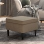 Taburete con patas de madera terciopelo gris claro de vidaXL, Taburetes y sillas plegables - Ref: Foro24-329436, Precio: 63,8...