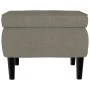 Taburete con patas de madera terciopelo gris claro de vidaXL, Taburetes y sillas plegables - Ref: Foro24-329436, Precio: 72,5...