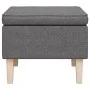Taburete con patas de madera tapizado tejido gris claro de vidaXL, Taburetes y sillas plegables - Ref: Foro24-329425, Precio:...
