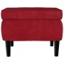Stool with red velvet wooden legs by vidaXL, Folding stools and chairs - Ref: Foro24-329441, Price: 83,07 €, Discount: %