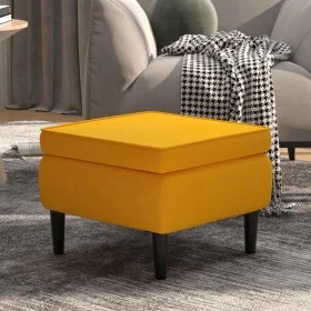 Taburete con patas de madera terciopelo amarillo de vidaXL, Taburetes y sillas plegables - Ref: Foro24-329443, Precio: 77,26 ...